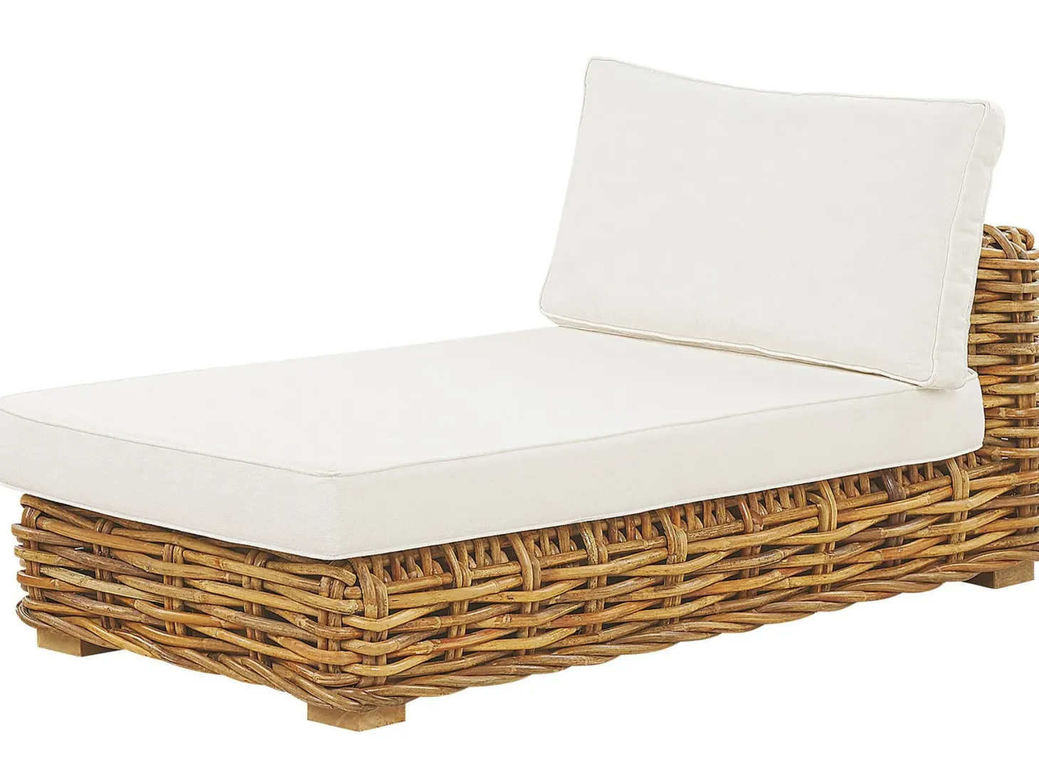 Zestaw ogrodowy ze stolikiem dla 4 osób VARALLO Lewostronny Naturalny Rattan Modułowy