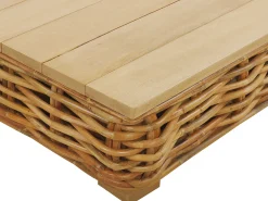 Zestaw ogrodowy ze stolikiem dla 4 osób VARALLO Lewostronny Naturalny Rattan Modułowy