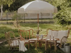 Zestaw ogrodowy ze stolikiem dla 4 osób BRINDISI Naturalny Rattan