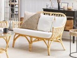 Zestaw ogrodowy ze stolikiem dla 4 osób SIBARI Naturalny Rattan