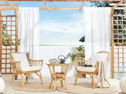 Zestaw ogrodowy ze stolikiem dla 4 osób SIBARI Naturalny Rattan