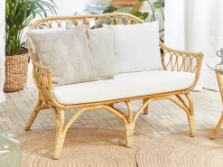 Zestaw ogrodowy ze stolikiem dla 4 osób SIBARI Naturalny Rattan