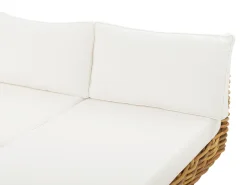 Zestaw ogrodowy ze stolikiem dla 4 osób VARALLO Prawostronny Naturalny Rattan Modułowy