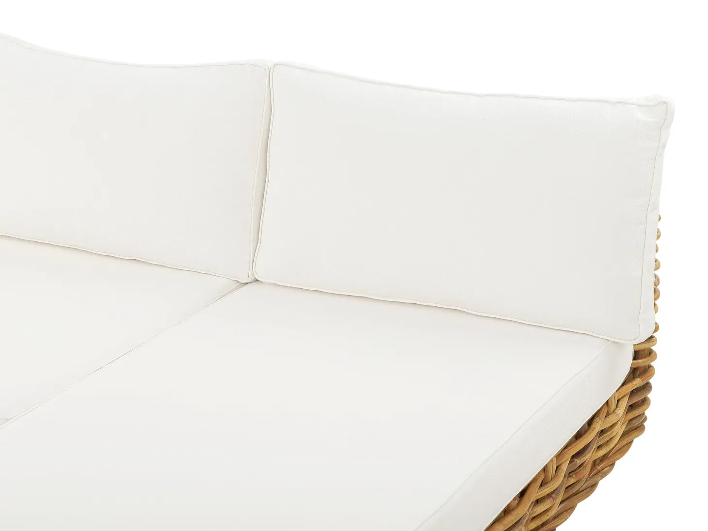 Zestaw ogrodowy ze stolikiem dla 4 osób VARALLO Prawostronny Naturalny Rattan Modułowy