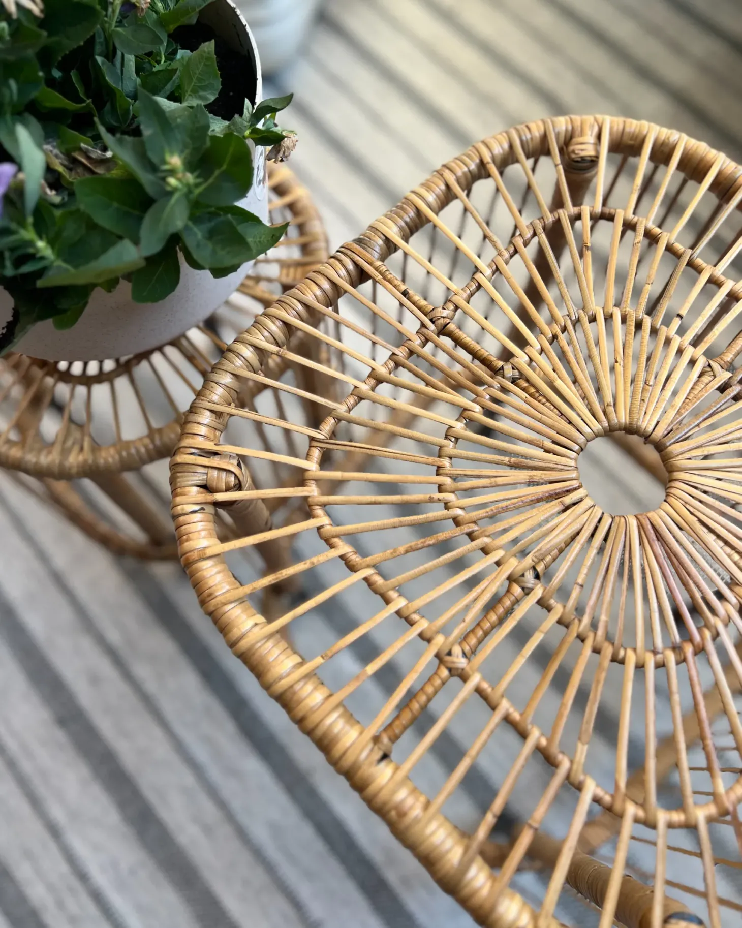 Zestaw ogrodowy ze stolikiem dla 3 osób MARATEA/CESENATICO Naturalny Rattan