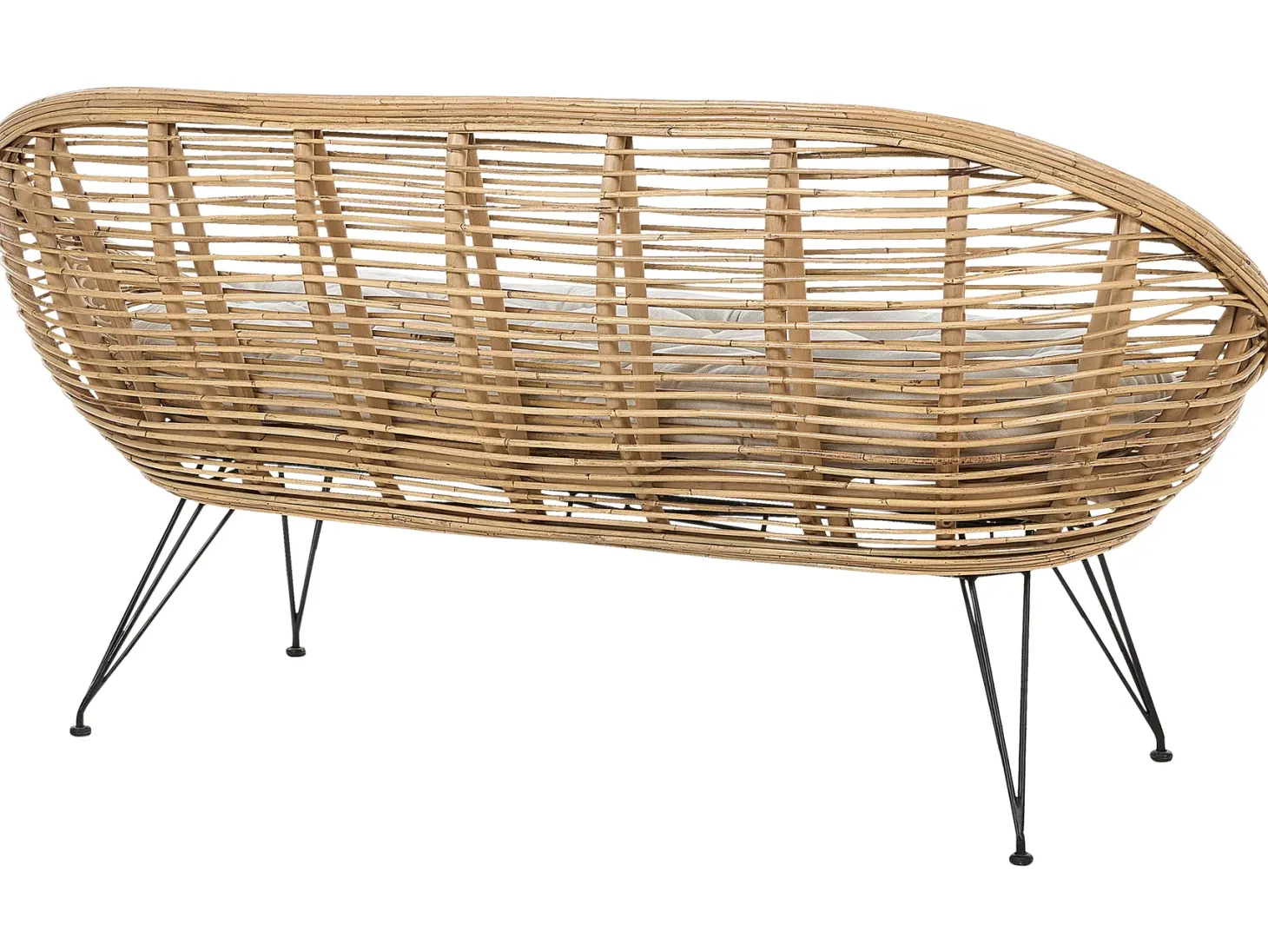Zestaw ogrodowy ze stolikiem dla 4 osób MARATEA/CESENATICO Naturalny Rattan