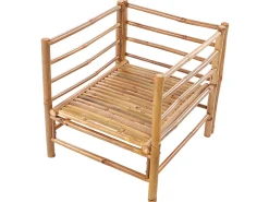 Zestaw ogrodowy ze stolikiem dla 6 osób CERRETO Lewostronny Złamana biel Bambus
