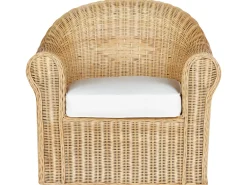 Zestaw ogrodowy ze stolikiem dla 5 osób LIVADEIA Naturalny Rattan