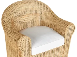 Zestaw ogrodowy ze stolikiem dla 5 osób LIVADEIA Naturalny Rattan