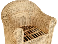 Zestaw ogrodowy ze stolikiem dla 5 osób LIVADEIA Naturalny Rattan