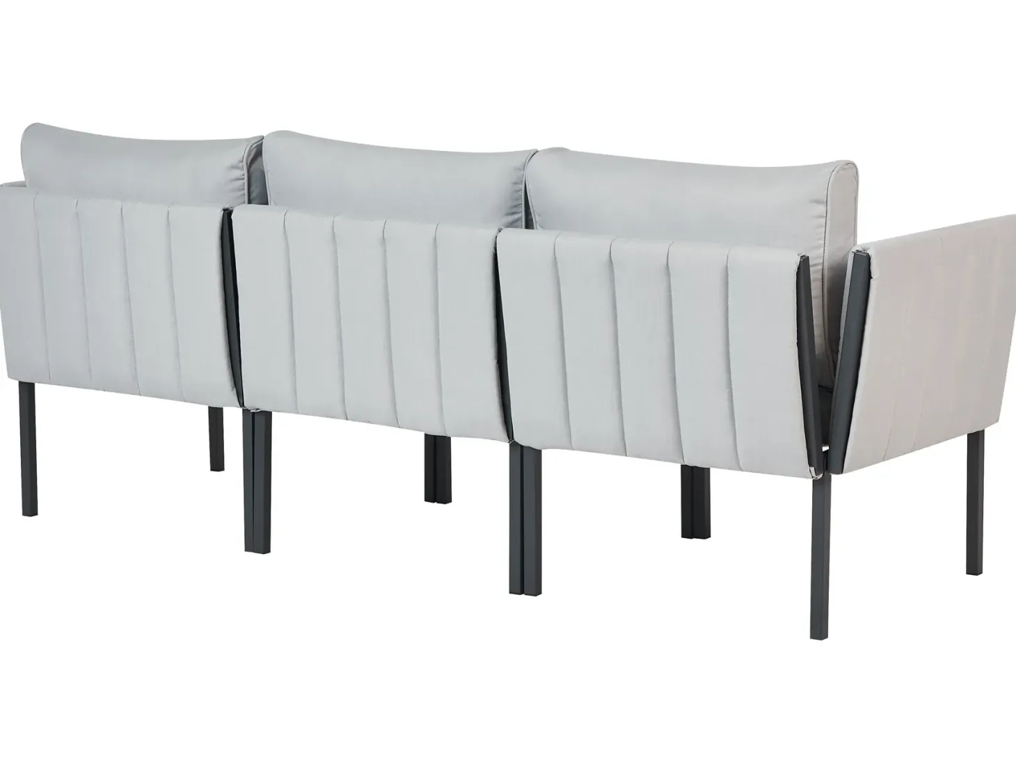 Zestaw ogrodowy ze stolikiem dla 5 osób SKALA Jasnoszary Metal