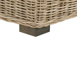 Zestaw ogrodowy ze stolikiem dla 4 osób VARALLO Prawostronny Szary Rattan Modułowy