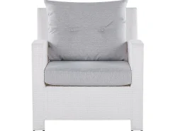 Zestaw ogrodowy ze stolikiem dla 4 osób MARINO Biały Technorattan