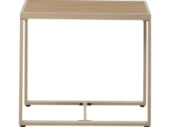 Zestaw ogrodowy ze stolikiem i otomaną dla 2 osób NOCI Beżowy Metal Modułowy