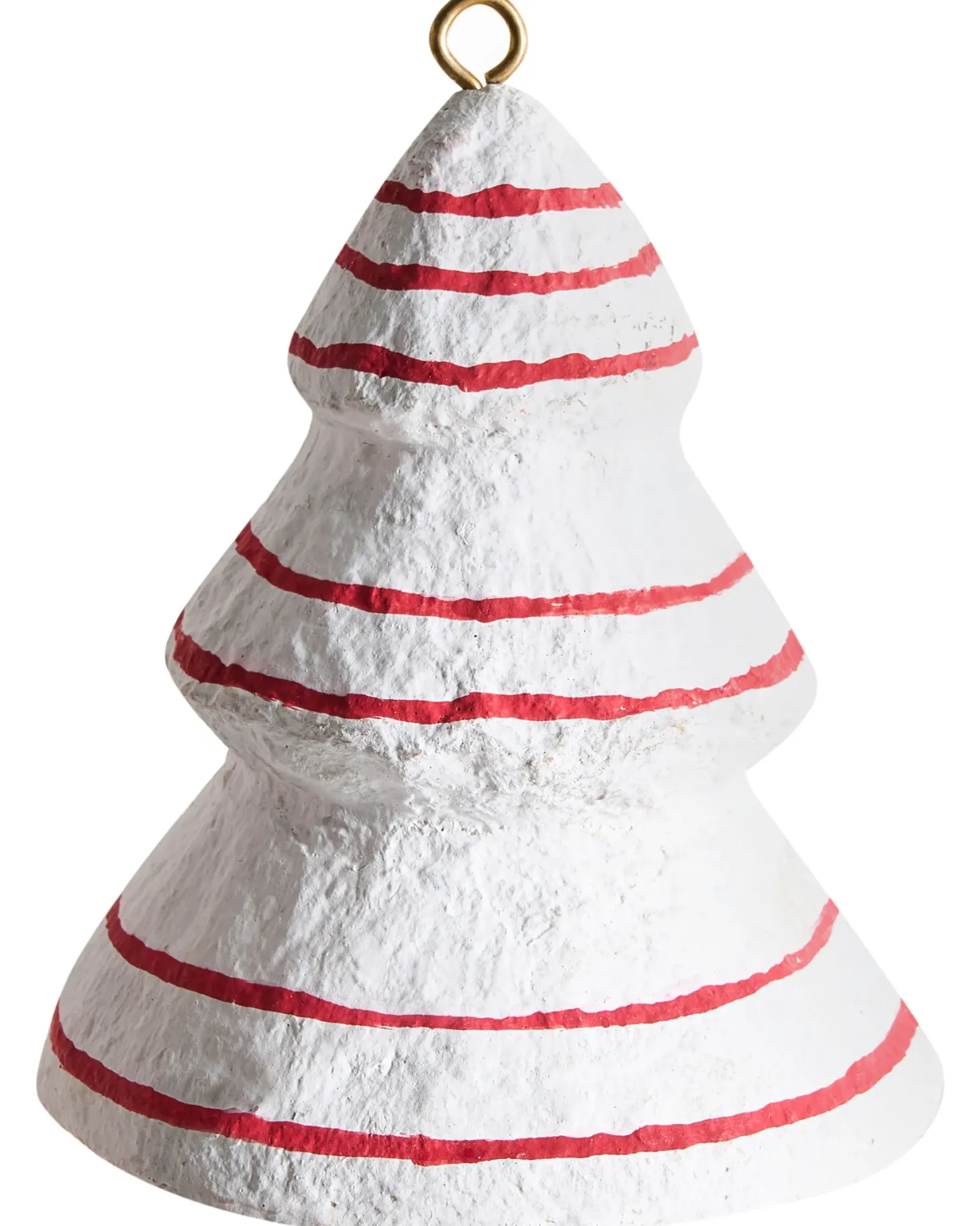 Zestaw 12 ozdób choinkowych GIDEALVEN Papier-mâché Czerwony/ biały