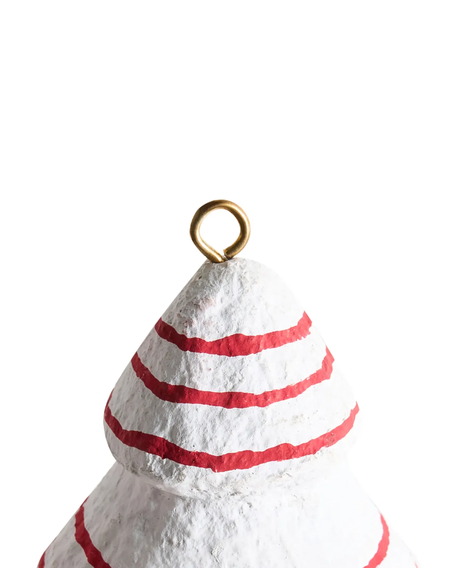 Zestaw 12 ozdób choinkowych GIDEALVEN Papier-mâché Czerwony/ biały
