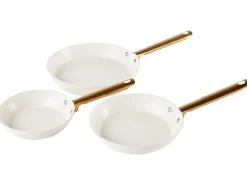 Zestaw 3 patelni ELITE PRO Złamana biel