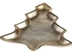 Zestaw 2 pater dekoracyjnych Choinka DURIAN Metal Złoty