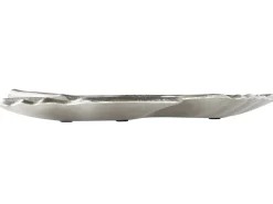 Zestaw 2 pater dekoracyjnych Liść PALENQUE Metal Srebrny
