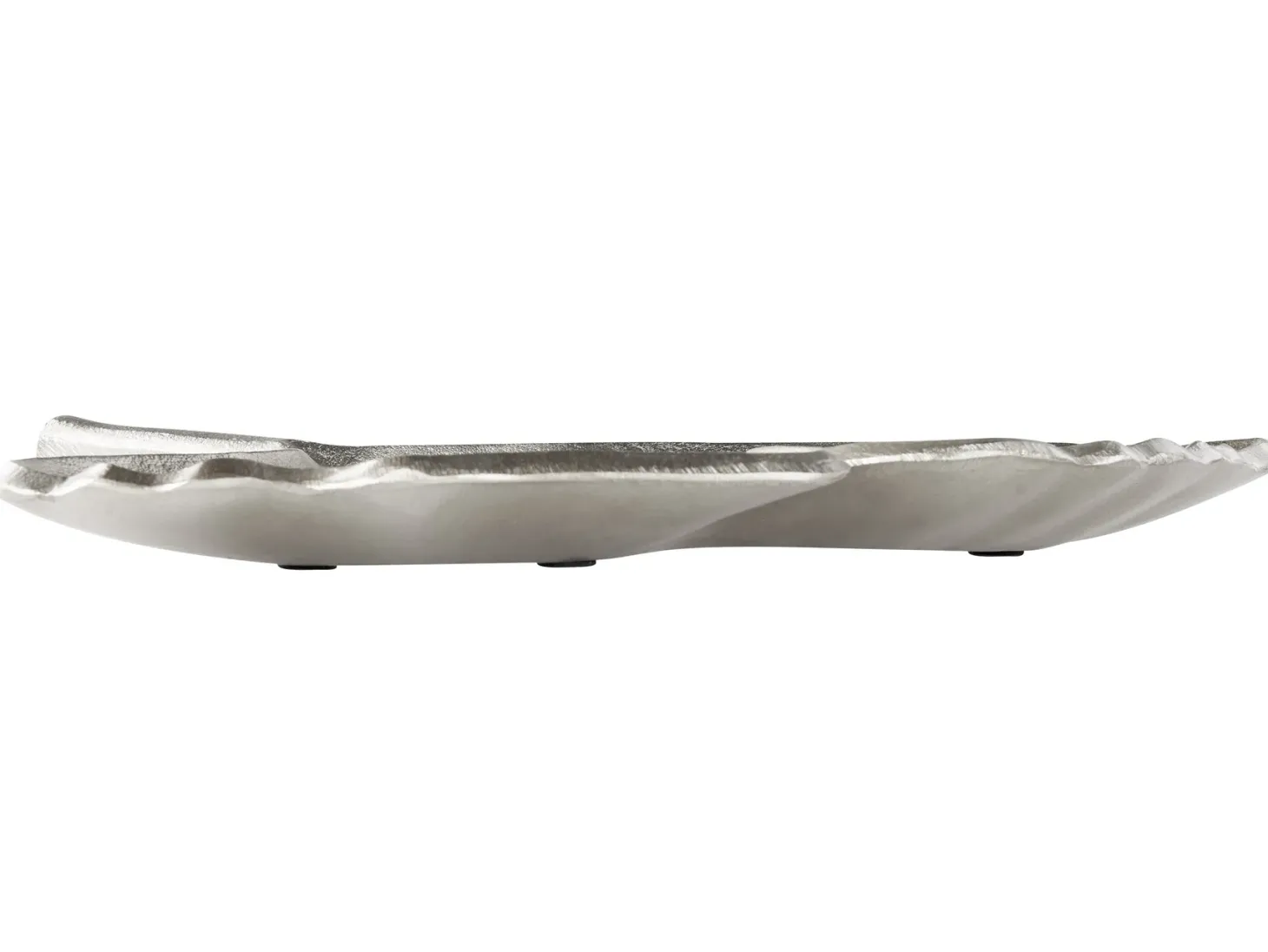 Zestaw 2 pater dekoracyjnych Liść PALENQUE Metal Srebrny