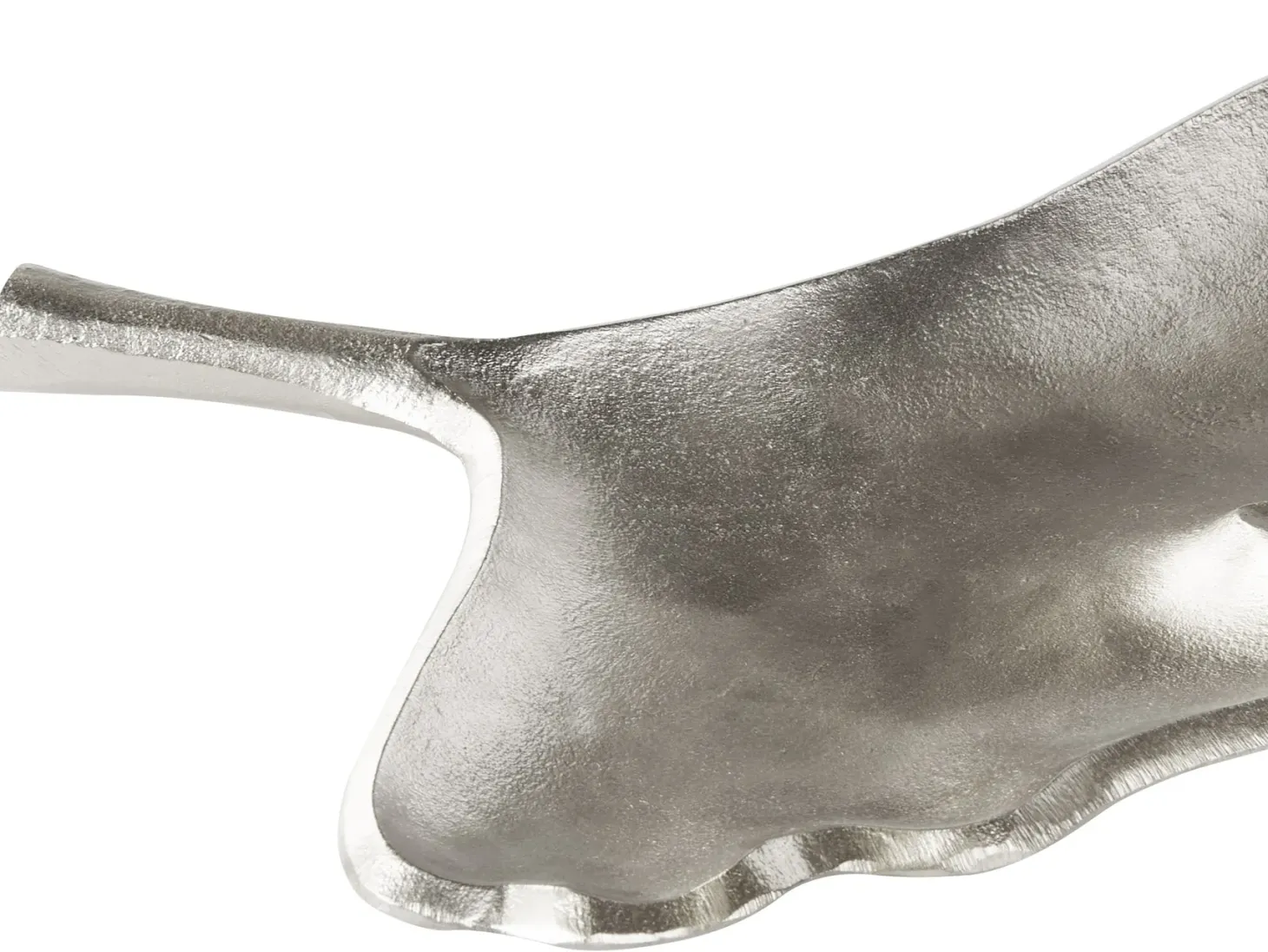 Zestaw 2 pater dekoracyjnych Liść PALENQUE Metal Srebrny
