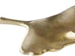 Zestaw 2 pater dekoracyjnych Liść PALENQUE Metal Złoty