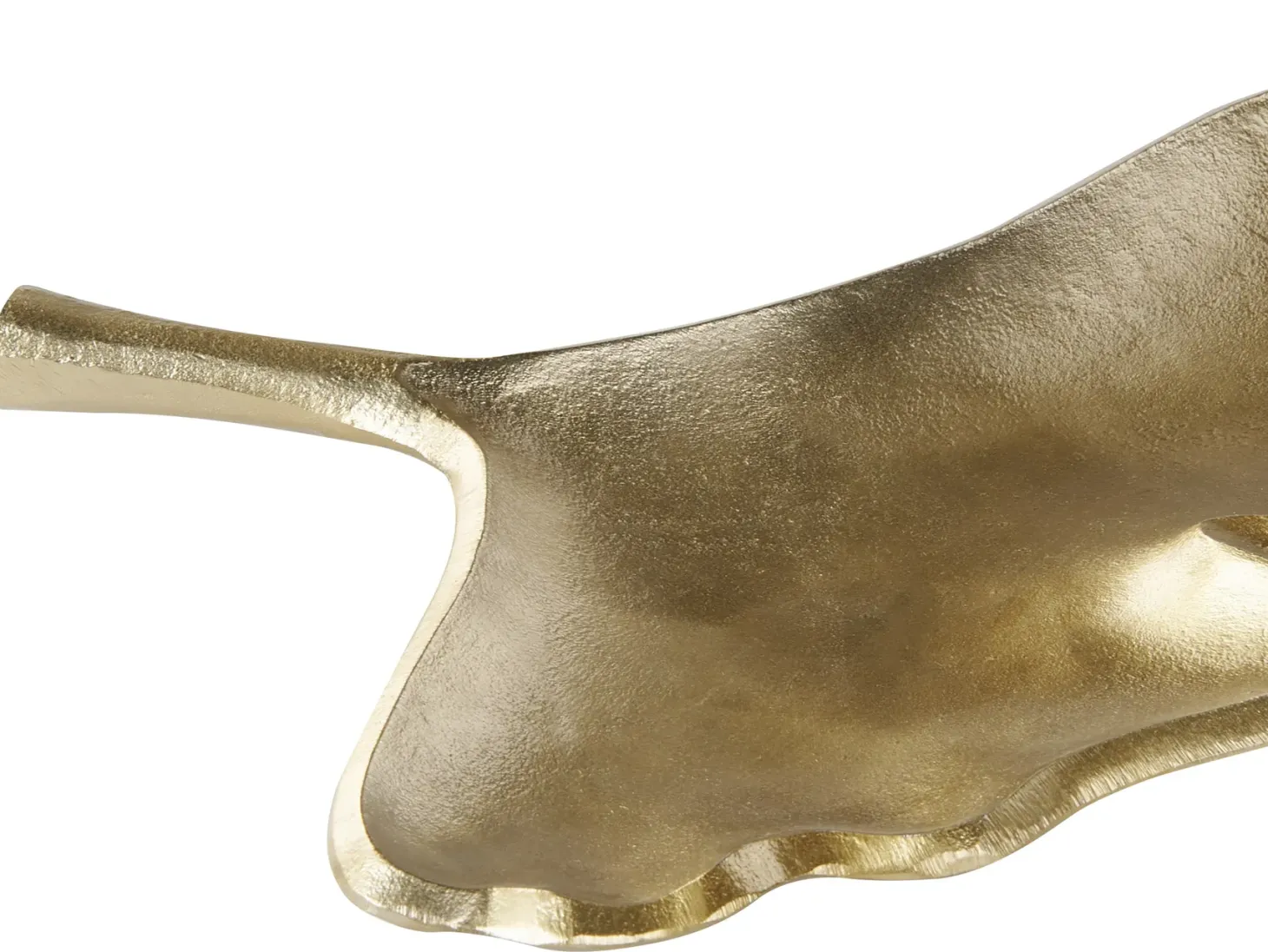 Zestaw 2 pater dekoracyjnych Liść PALENQUE Metal Złoty
