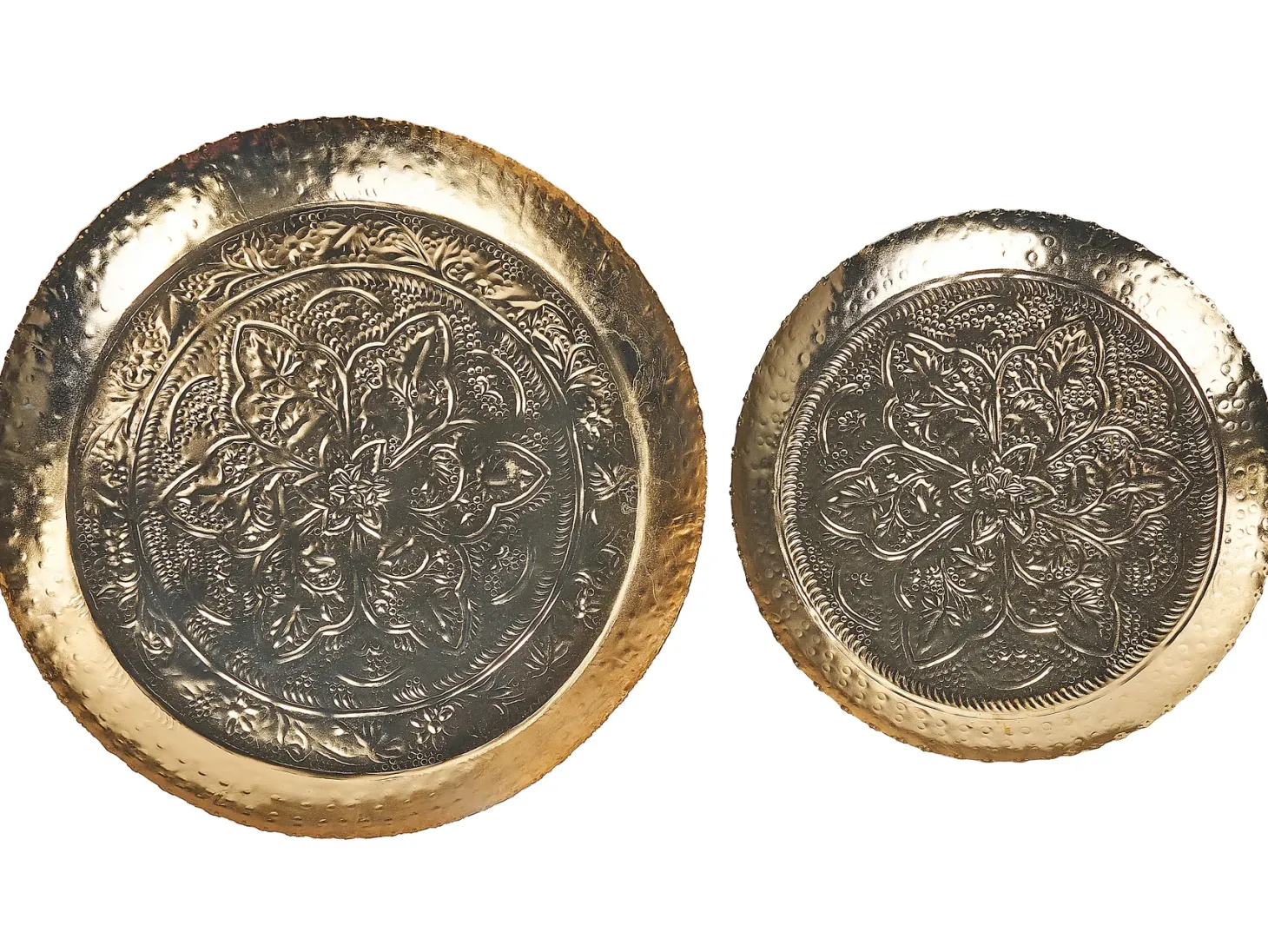 Zestaw 2 pater dekoracyjnych SADANE Metal Złoty