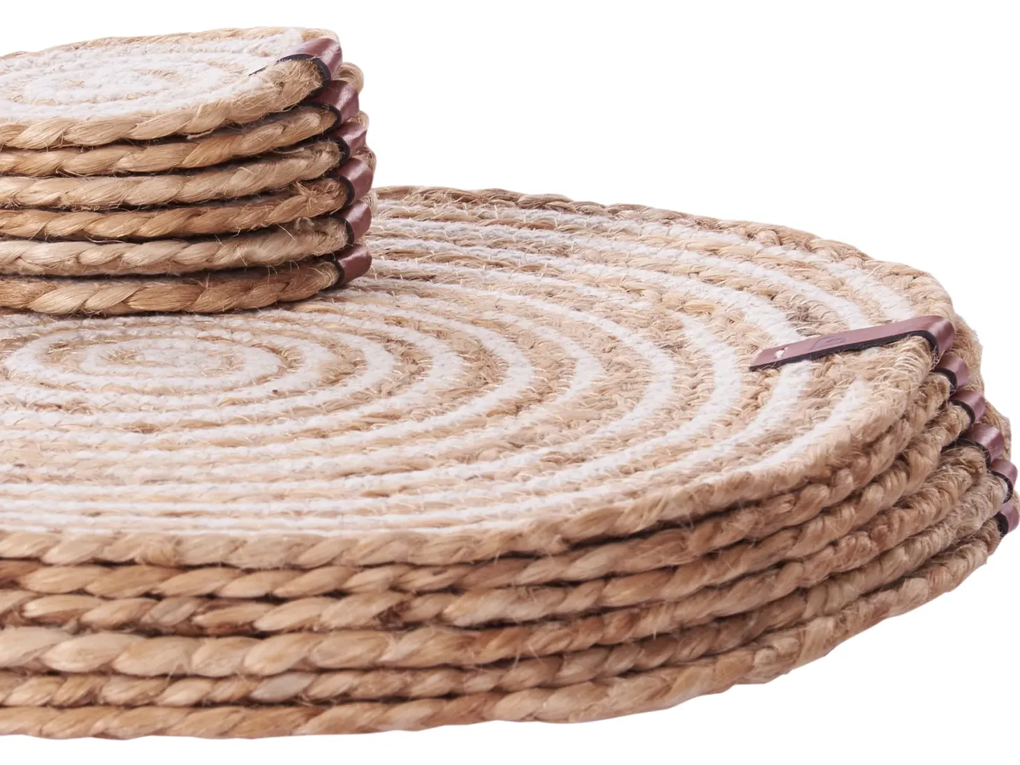 Zestaw 12 podkładek na stół QUININE Juta Naturalny