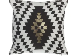 Zestaw 2 poduszek dekoracyjnych COLEUS Bawełna 45 x 45 cm Czarny Wzór geometryczny