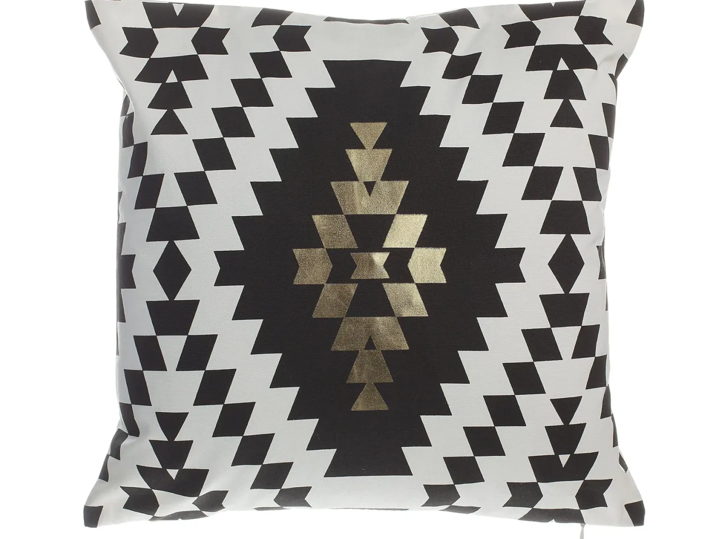Zestaw 2 poduszek dekoracyjnych COLEUS Bawełna 45 x 45 cm Czarny Wzór geometryczny