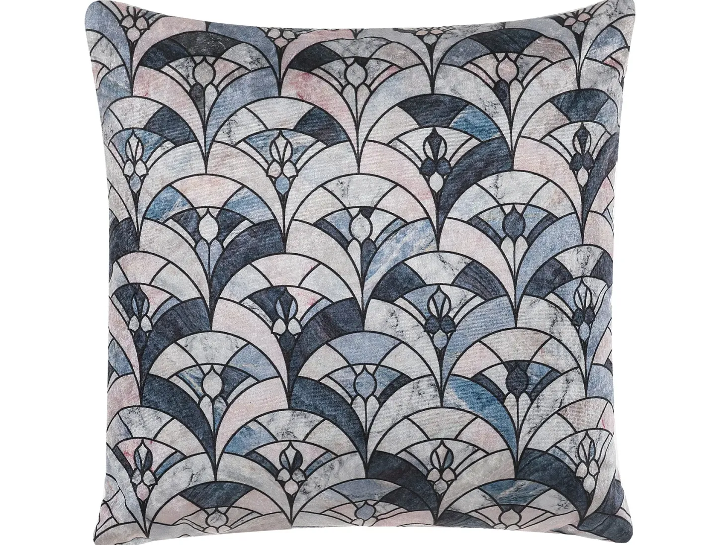Zestaw 2 poduszek dekoracyjnych KOODAL 45 x 45 cm Kolorowy Wzór geometryczny