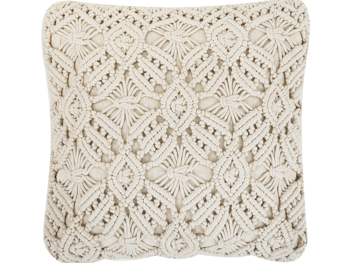 Zestaw 2 poduszek dekoracyjnych ESENKOY Bawełna 50 x 50 cm Jasnobeżowy Wzór geometryczny