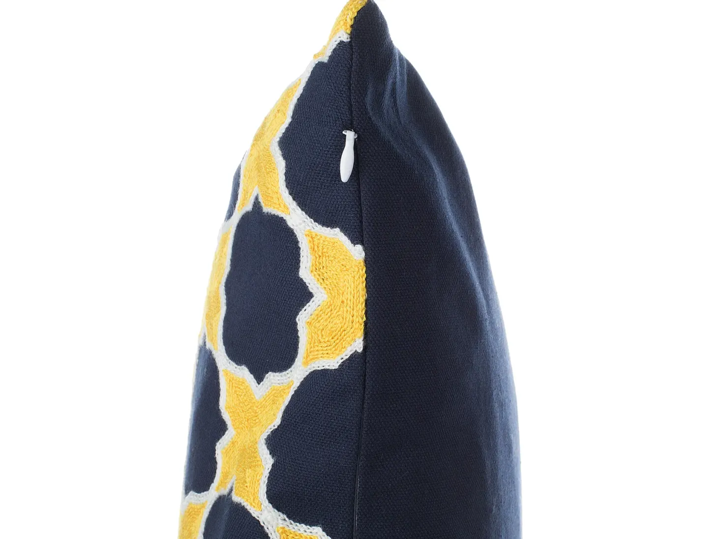 Zestaw 2 poduszek dekoracyjnych MUSCARI Bawełna 45 x 45 cm Żółty Niebieski Ikat