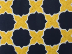 Zestaw 2 poduszek dekoracyjnych MUSCARI Bawełna 45 x 45 cm Żółty Niebieski Ikat