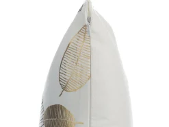 Zestaw 2 poduszek dekoracyjnych LOTUS Bawełna 45 x 45 cm Biały Złoty Czarny Wzór roślinny
