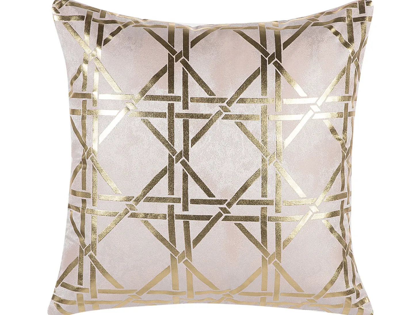 Zestaw 2 poduszek dekoracyjnych CASSIA 45 x 45 cm Różowy Wzór geometryczny