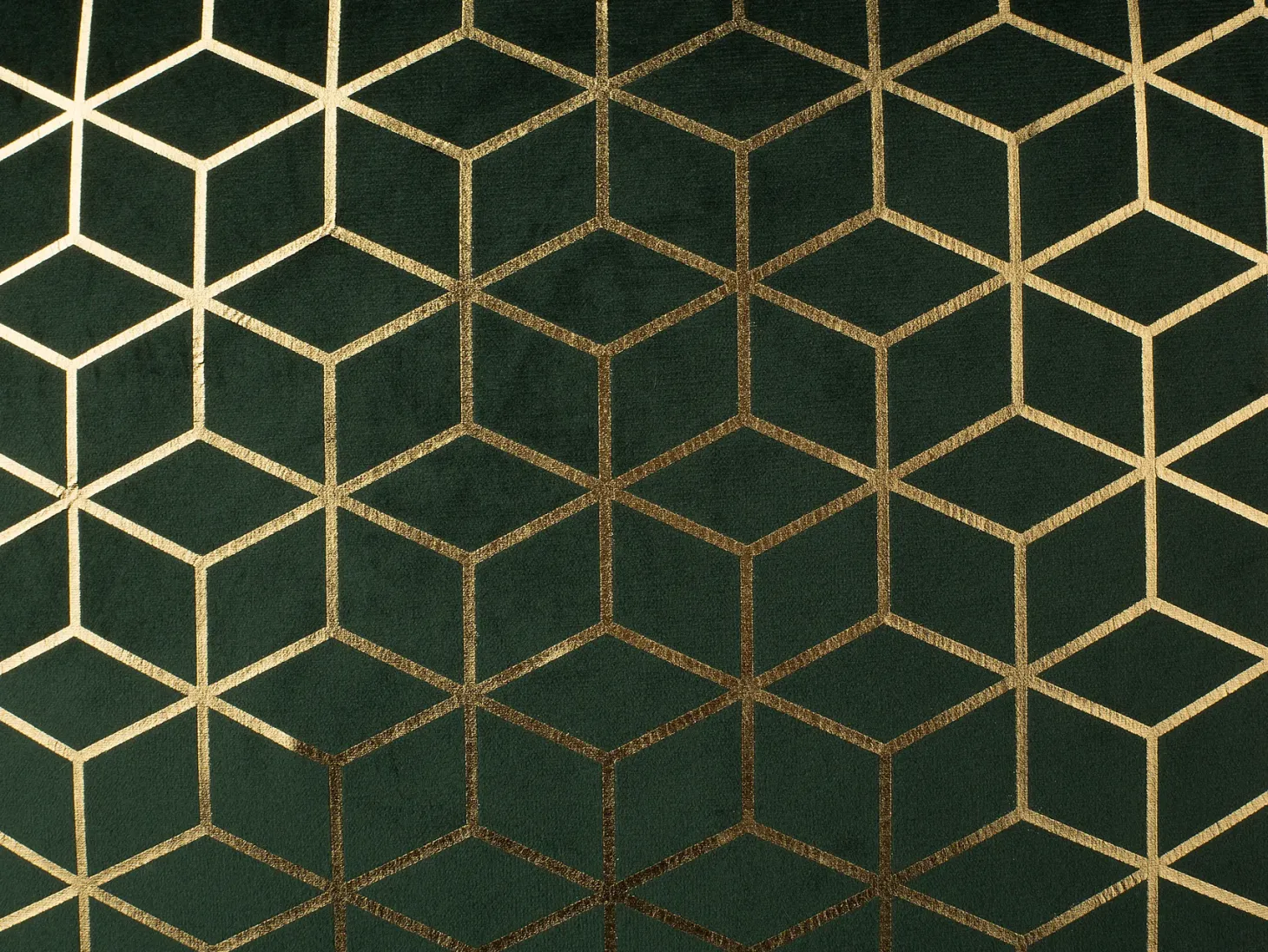 Zestaw 2 poduszek dekoracyjnych CELOSIA Welur 45 x 45 cm Ciemnozielony Wzór geometryczny