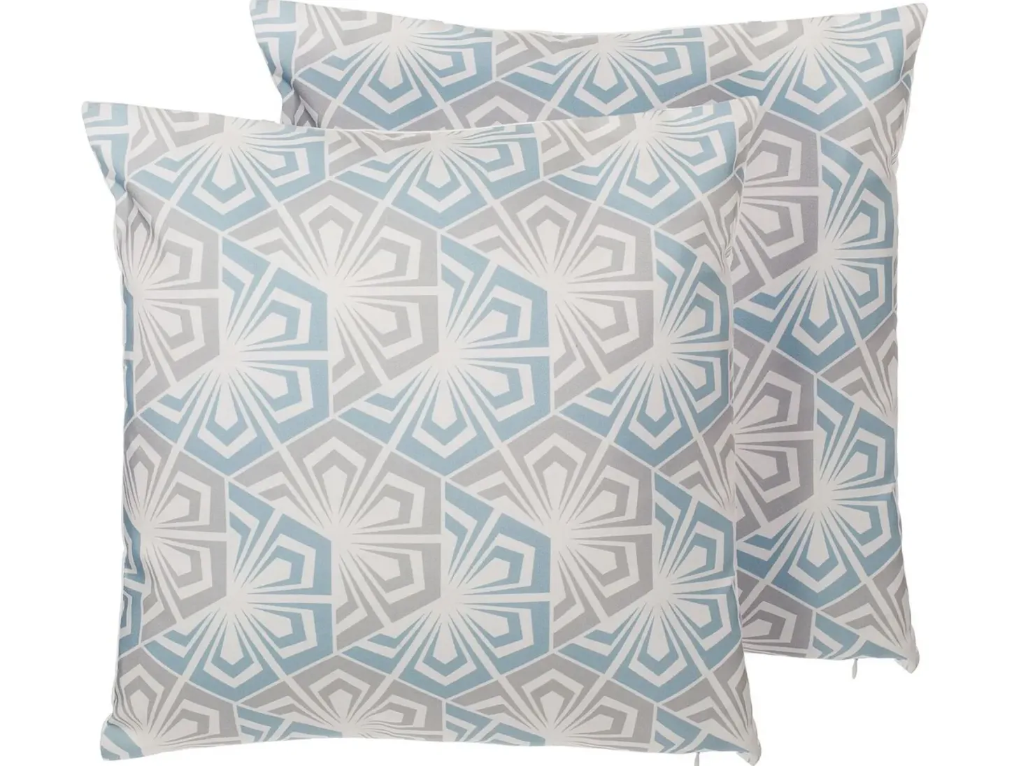 Zestaw 2 poduszek dekoracyjnych PRIMROSE 45 x 45 cm Błękitny Ikat