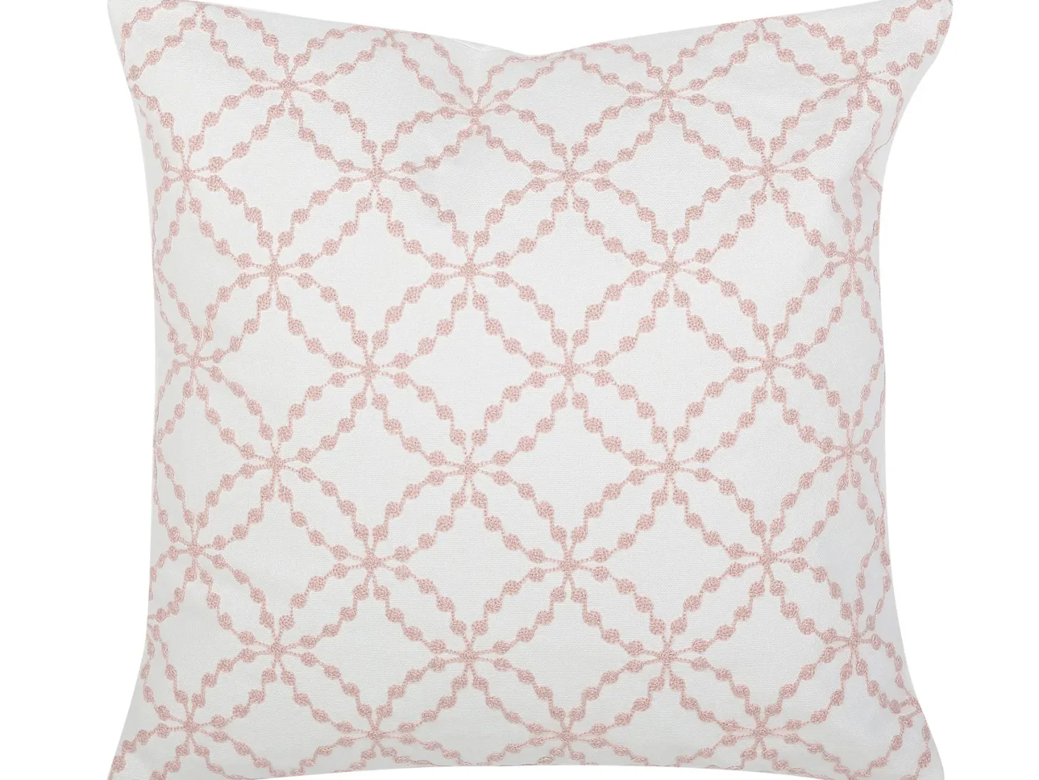 Zestaw 2 poduszek dekoracyjnych VERBENA Bawełna 45 x 45 cm Różowy Wzór geometryczny