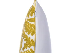 Zestaw 2 poduszek dekoracyjnych PRIMULA Bawełna 45 x 45 cm Musztardowy Ikat