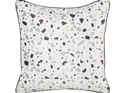 Zestaw 2 poduszek dekoracyjnych LAVENDER Welur 45 x 45 cm Biały Wzór lastryko