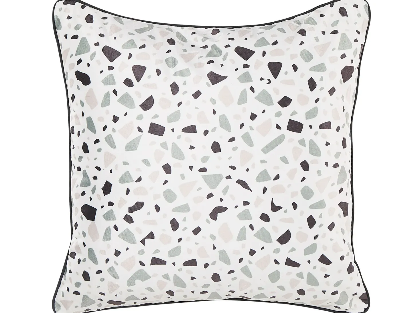 Zestaw 2 poduszek dekoracyjnych LAVENDER Welur 45 x 45 cm Biały Wzór lastryko