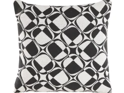 Zestaw 2 poduszek dekoracyjnych KOTURE Bawełna 45 x 45 cm Czarny/ biały Wzór geometryczny