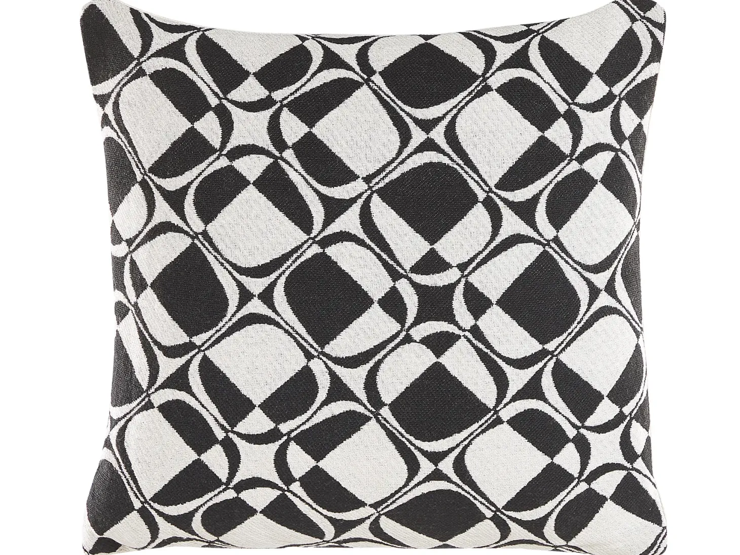 Zestaw 2 poduszek dekoracyjnych KOTURE Bawełna 45 x 45 cm Czarny/ biały Wzór geometryczny