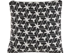 Zestaw 2 poduszek dekoracyjnych ANDIRIN Bawełna 45 x 45 cm Czarny Wzór geometryczny
