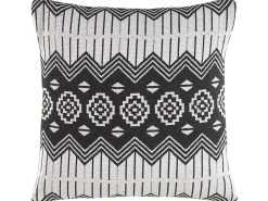 Zestaw 2 poduszek dekoracyjnych CARDAK Bawełna 45 x 45 cm Czarny/ biały Wzór geometryczny