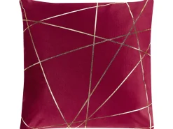 Zestaw 2 poduszek dekoracyjnych PINUS Welur 45 x 45 cm Czerwony Wzór geometryczny