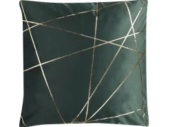 Zestaw 2 poduszek dekoracyjnych PINUS Welur 45 x 45 cm Ciemnozielony Wzór geometryczny