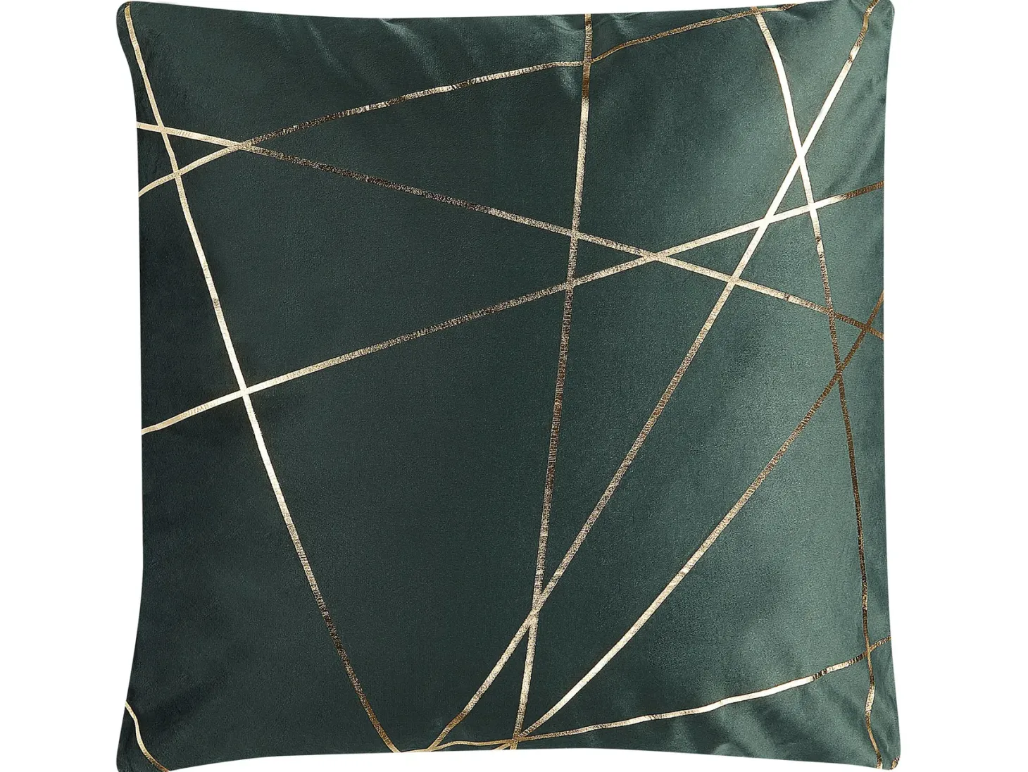 Zestaw 2 poduszek dekoracyjnych PINUS Welur 45 x 45 cm Ciemnozielony Wzór geometryczny